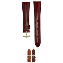 HIRSCH Siena Leather Watch Strap - Tuscan Calfskin Leather - Burgundy - L - 20mm - £78.62 GBP