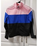 Adidas Girls Jacket Size: Large Kids Full Zip CUTE Pink Blue BACK TO SCHOOL - $16.82