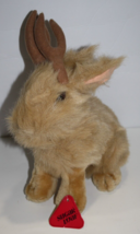 Sugar Loaf Jackalope Bunny Rabbit Antelope Beige 15&quot; Tan Plush Soft Toy Antlers - £28.96 GBP