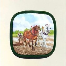 British Clydesdale Heavy Plow Horse Breed Potholder Made UK Shire Suffolk - £13.39 GBP
