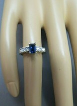 14k White Gold Effy BH Diamond Sapphire Ring Designer 1.71 Grams Size 6 Nice! - £559.43 GBP