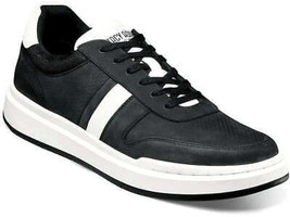 Stacy Adams Currier Moc Toe Lace Up Sneaker Strip Walking Shoe Black 255... - $99.99