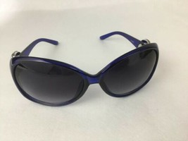Women’s Navy Framed Dark Lense Sunglasses With Soccer Ball Snap On Jewelry NEW - £10.32 GBP