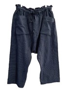 Free People Runyon Oversize Stripe Pant Harem Blue Drawstring With Elast... - £49.99 GBP