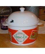 McIlhenny Tabasco 2 1/2 Qt Soup Chili Beans Ceramic Tureen Pot w/Lid EUC - $34.99