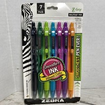 Z-Grip Zebra Retractable Ballpoint Pen Assorted Ink Medium 7/Pack 22276 - £8.58 GBP