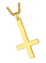Goat/Cross Necklaces, Stainless Steel 18K Gold of - $51.49