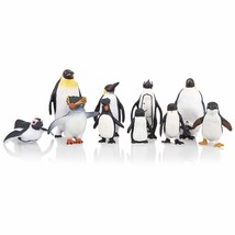 10Pcs Realistic Penguin Figurines, Plastic Polar Arctic Animal Figures Antarctic - £21.96 GBP