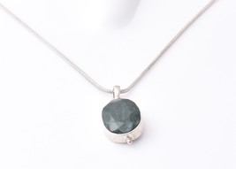 Piedra Preciosa Esmeralda 925 Plata de Ley Hecho a Mano Mujer Fantastic Colgante - £31.39 GBP+