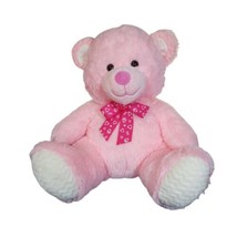 Hug Fun Large 18” Pink Plush Teddy Bear Baby Girl Nursery Décor - £18.74 GBP
