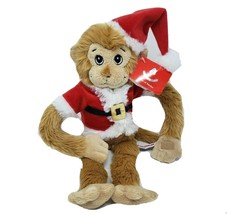 15&quot; Aurora Santa Monkey Christmas Stuffed Animal Plush Toy W/ Tag # 38988-2 - £33.39 GBP