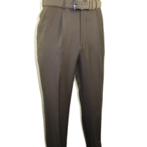 Mens MANTONI Pleated Dress Pants 100% Wool Super 140's Classic Fit  40901 Taupe image 3