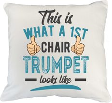 Make Your Mark Design Orchestra Trumpeter White Pillow Cover for Trumpet... - £19.37 GBP+