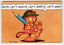 Garfield Cat Postcard Soldier Hat Jim Davis Comic Orange Tabby 1978 Cartoon - £7.47 GBP