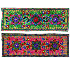 Table runner throw wall décor handicraft Tapestry wall hanging floral em... - £22.70 GBP