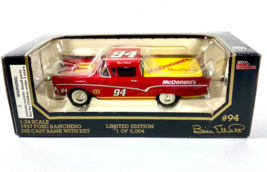 Vntg #94 Bill Elliott 1957 Ford Ranchero 1:24 Die Cast Car Bank w/Key Premier Ed - £34.21 GBP