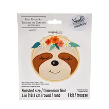 Needle Creations 4 Inch Felt Embroidery Hoop Kit Sloth - $7.21