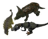 Plastic Animal Action Figure Dinosaur Lot of 3 Pretend Toys - £10.98 GBP