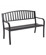 50 Inch Patio Garden Bench Loveseats for Outdoor - Color: Black - $3,331.76 MXN