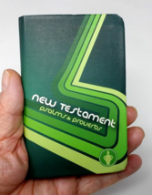 New Testament Psalms Proverbs GIDEON BIBLE Green Pocket Mini Prayer Book - £7.88 GBP