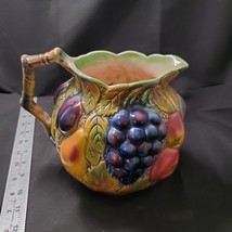Vintage English Falcon Ware #478 Ceramic Pitcher, Fruit Theme - £14.38 GBP