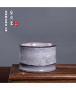 Handmade Jun Porcelain Tea Cup - Kiln Change Purple-Blue Glaze Carbon-Fired - $920.00