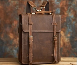 Men Backpack Crossbody Bag Handbag Satchel Messenger Genuine Leather Bag - £103.01 GBP