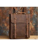 Men Backpack Crossbody Bag Handbag Satchel Messenger Genuine Leather Bag - £102.29 GBP
