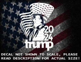 Trump 2024 in US Flag Vinyl Decal US Sold &amp; Made MAGA KAG FJB - £5.38 GBP+