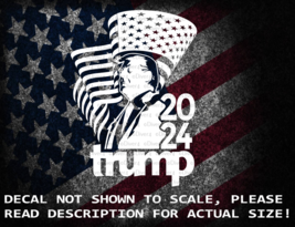 Trump 2024 in US Flag Vinyl Decal US Sold &amp; Made MAGA KAG FJB - $6.72+