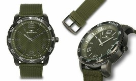 NEW Tavan 9897 Men&#39;s Crusier Series Green Textured Dial Green Nylon Strap Watch - £23.70 GBP