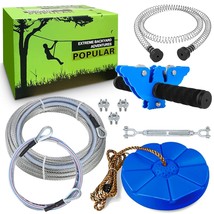 Zip Line Kits For Backyard 98Ft, Zip Lines For Kid And Adult, Included Swing Sea - £132.75 GBP