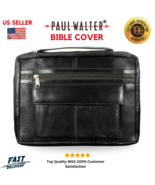 Genuine Leather Bible Cover Carrying Bag Zippered Case with Protective H... - €20,98 EUR