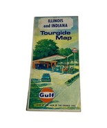 Service Station Illinois and Indiana Tourgide Map Brochure Gulf Oil Gas ... - £7.41 GBP