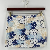 VTG 90s Y2K Ocean Pacific Skirt Size 9 Blue White Tropical Hawaiian Flor... - $29.70