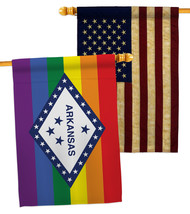 Arkansas Pride - Impressions Decorative USA Vintage Applique House Flags Pack HP - £48.23 GBP