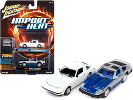 1982 Mazda RX-7 White and 1981 Datsun 280ZX Blue and Silver "Import Heat" Set of - $24.99