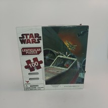 Star Wars Lenticular Puzzle 100 PC Hologram 12&quot;x9&quot; R2-D2 X-Wing Tie Fighter - $7.91