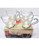 Bormioli Rocco Verdi Espresso Cups Stainless Steel Handle/Clear Glass 3.... - €20,23 EUR