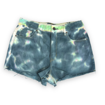 Pacsun High Rise Tie Dye Festival Denim Jean Shorts | Sz 27 | New! - £15.57 GBP