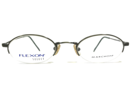 Marchon Eyeglasses Frames FLEXON SELECT 1104 Antique Green Gray Oval 46-21-140 - £58.38 GBP