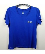 Nike Tee Womens Dri Fit T Shirt Size XL Blue Short Sleeve BD Medical Log... - £7.88 GBP