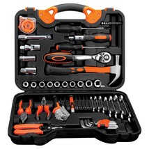 55pcs Multifunction Hand Tools Set Car Repair Tool Kit Ratchet Torque Socket Wre - £151.81 GBP+