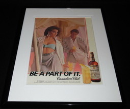 1986 Canadian Club Whisky Girl in Bra Framed 11x14 ORIGINAL Advertisement - £27.37 GBP