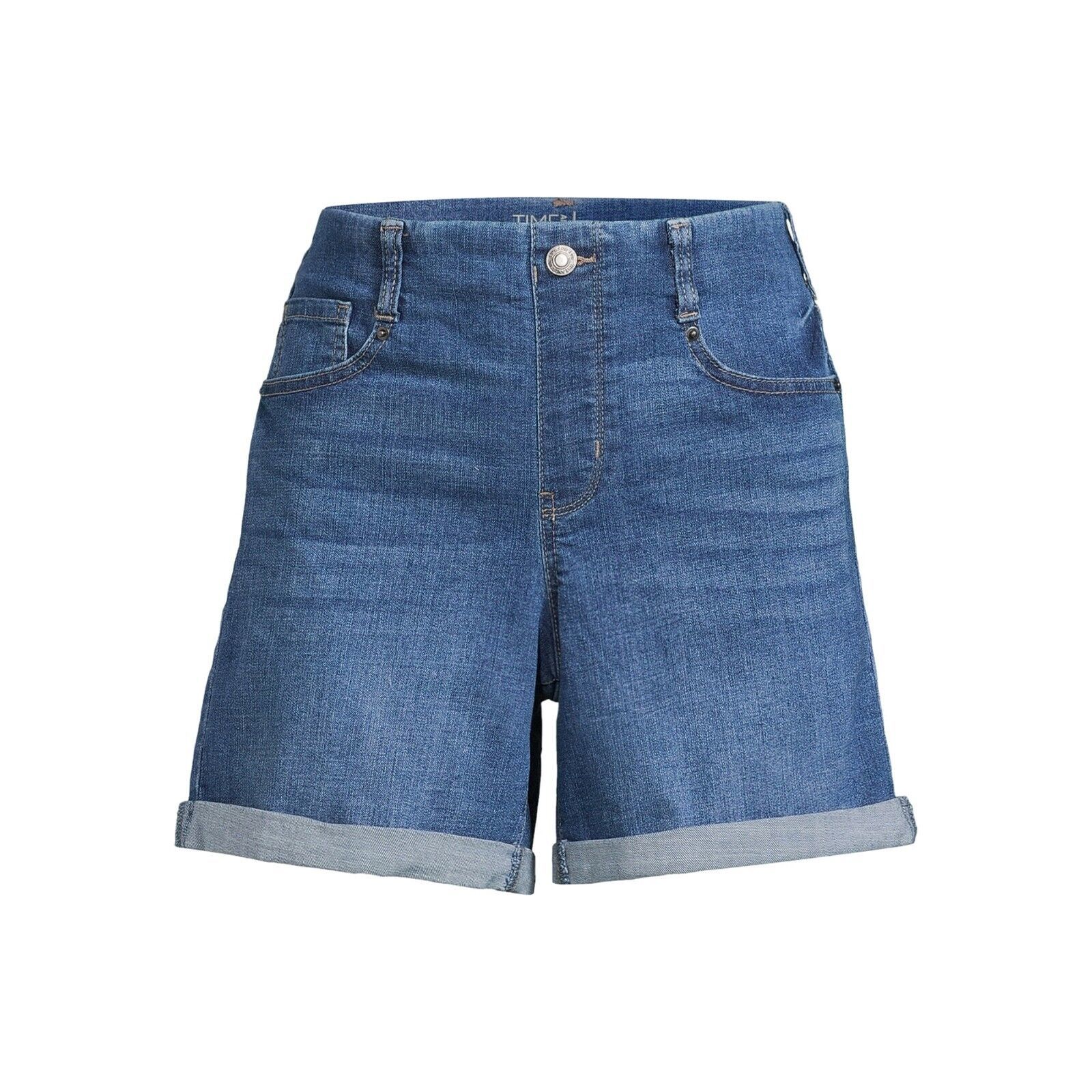 Primary image for Time and Tru Women's Denim Shorts with Cuffed Hem, MEDWSH Size XL(16-18)