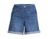 Time and Tru Women&#39;s Denim Shorts with Cuffed Hem, MEDWSH Size XL(16-18) - $20.78