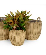 DTY Signature 3-Pack Wicker Multi-purposes Basket with handle - Planter ... - £154.71 GBP