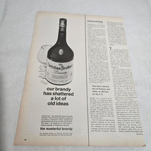 Christian Brothers Our Brandy Has Shattered a Lot of Old Ideas Vtg Print... - $6.98