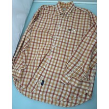 Thomas Burberry Men Shirt Long Sleeve Plaid Made in Spain Cotton Polyest... - £22.95 GBP