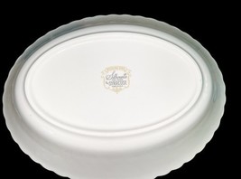 Syracuse China Wedding Ring Silhouette Oval Serving Bowl 10" x 7.75" Silver Trim image 6